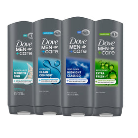 DOVE MEN + CARE Body Wash 4 count packaging front view