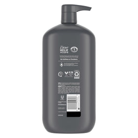 DOVE MEN + CARE body wash bottle with mandarin and sandalwood scent