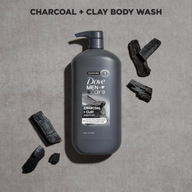 DOVE MEN + CARE Charcoal Body Wash 30 oz with ingredients