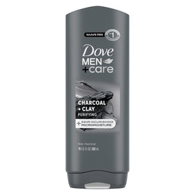 DOVE MEN + CARE Charcoal + Clay Body Wash 18 oz front view
