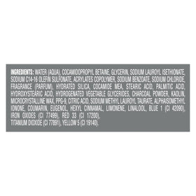 DOVE MEN + CARE Charcoal + Clay Body Wash 4 Count displayed on bathroom shelf