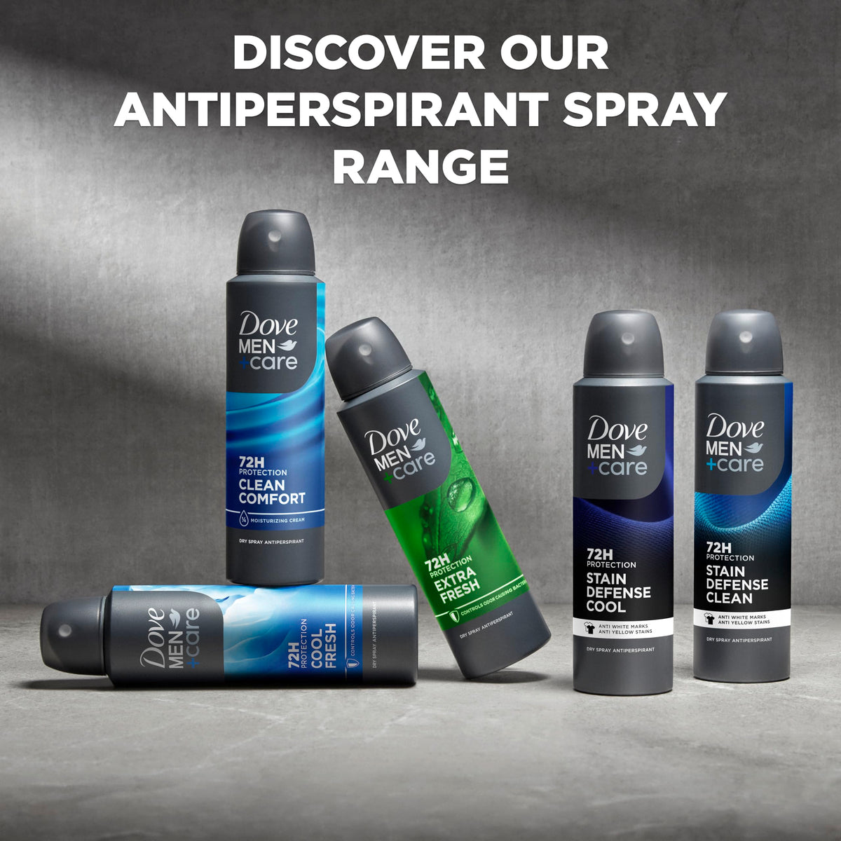 DOVE MEN + CARE Clean Comfort Antiperspirant Deodorant Dry Spray close-up of nozzle