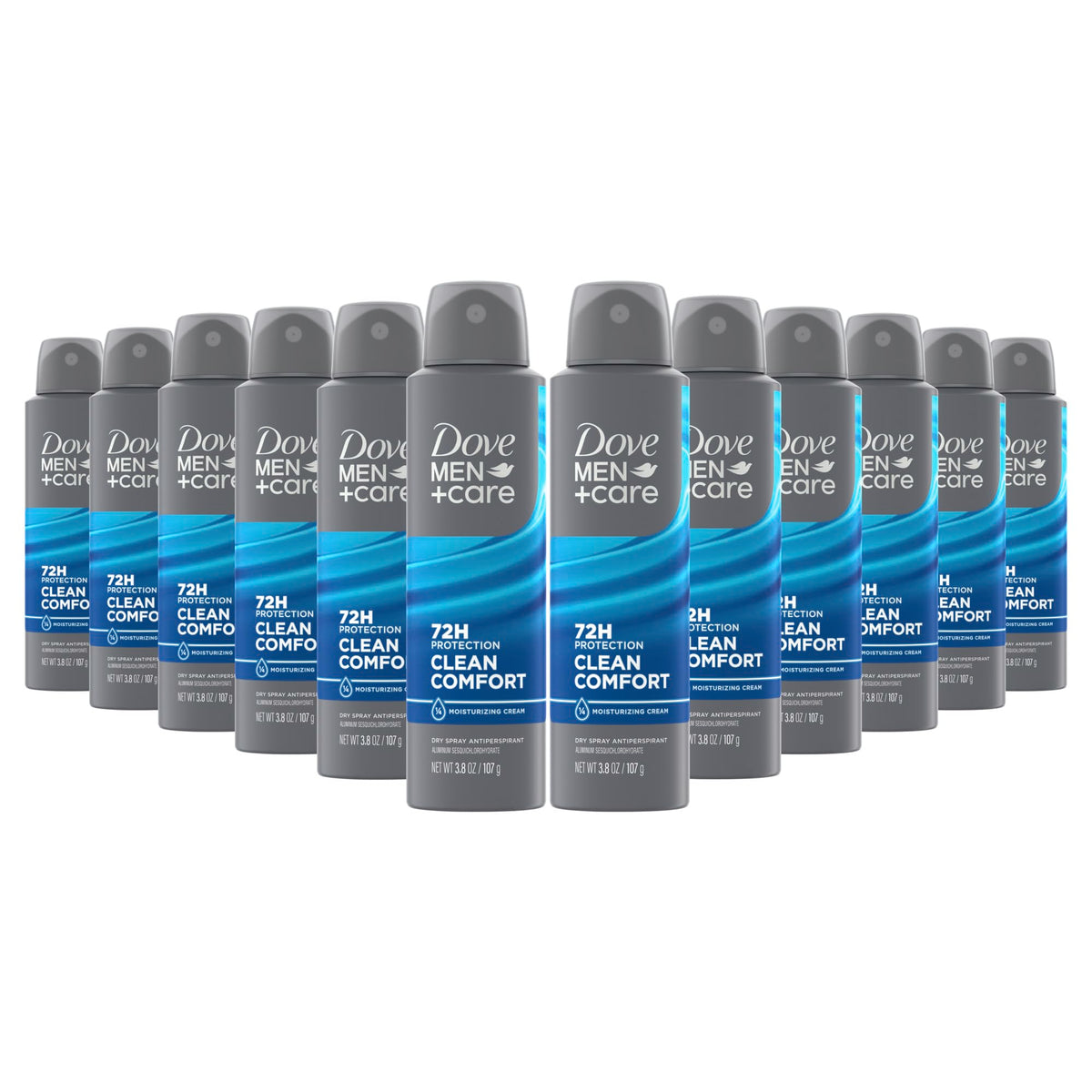 DOVE MEN + CARE Clean Comfort Antiperspirant Deodorant Dry Spray front view