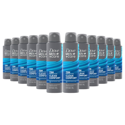 DOVE MEN + CARE Clean Comfort Antiperspirant Deodorant Dry Spray front view
