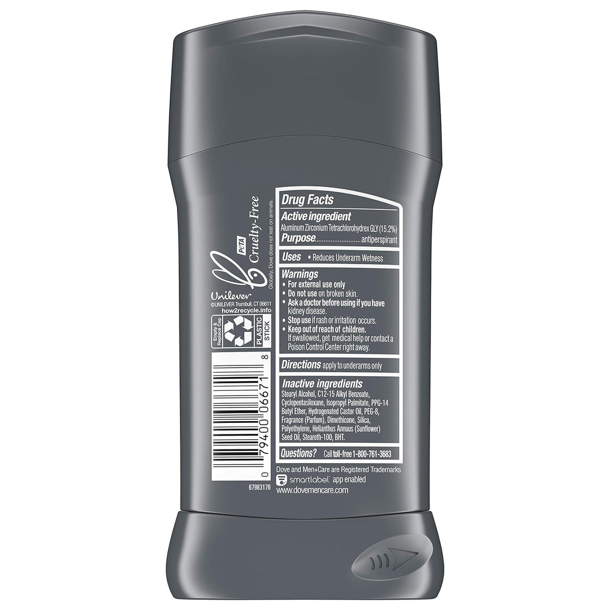 DOVE MEN + CARE Clean Comfort Antiperspirant Deodorant packaging