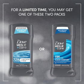 DOVE MEN + CARE Clean Comfort Antiperspirant packaging design