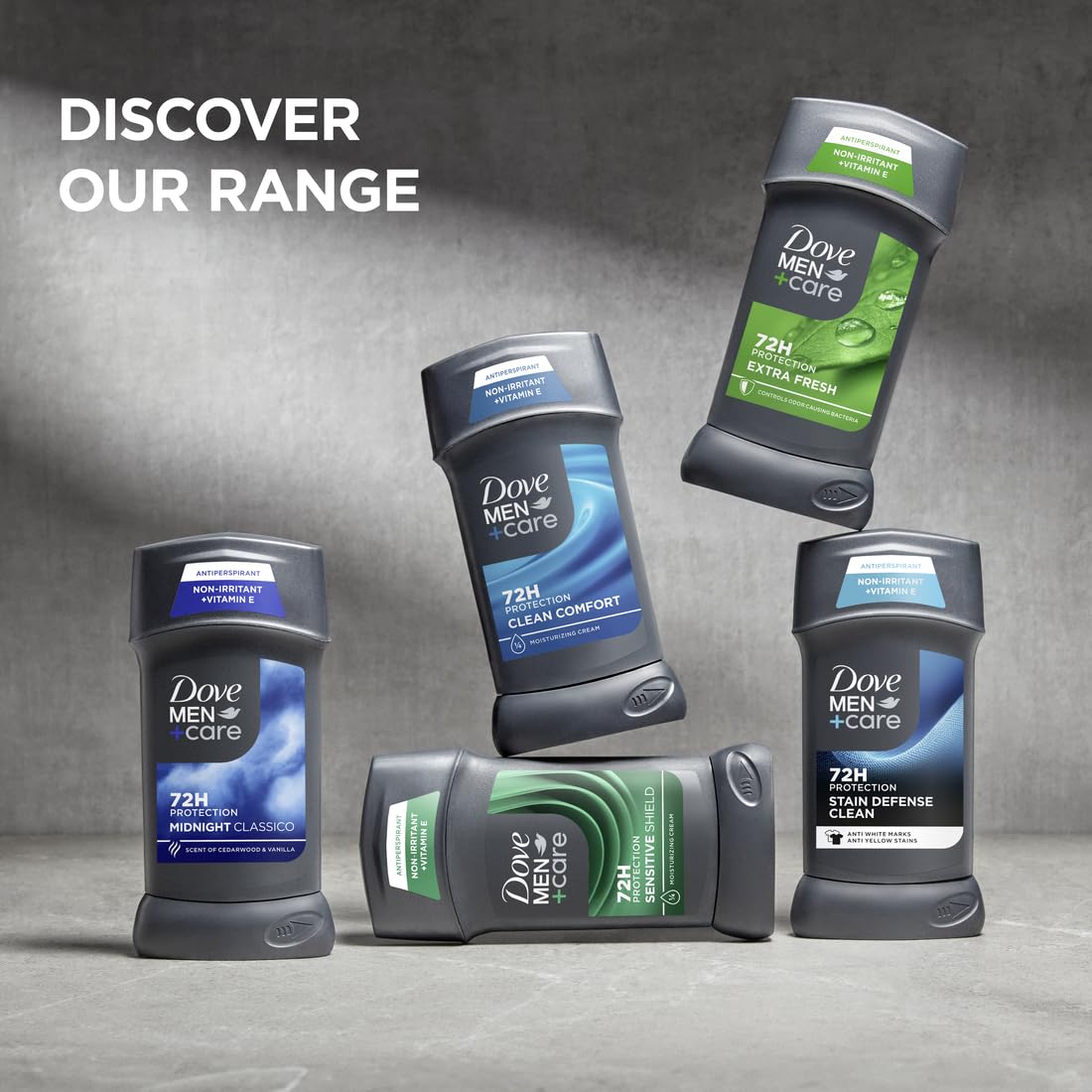 DOVE MEN + CARE Clean Comfort Antiperspirant with recycling instructions