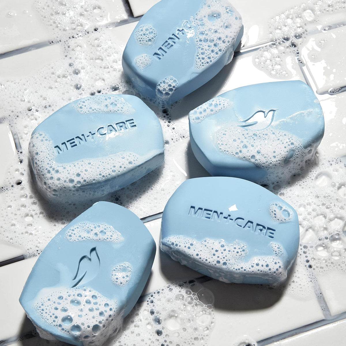 DOVE MEN + CARE Clean Comfort Body and Face Bar in bathroom setting