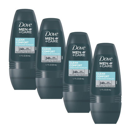 Dove Men+Care Clean Comfort Roll-On Deodorant front view