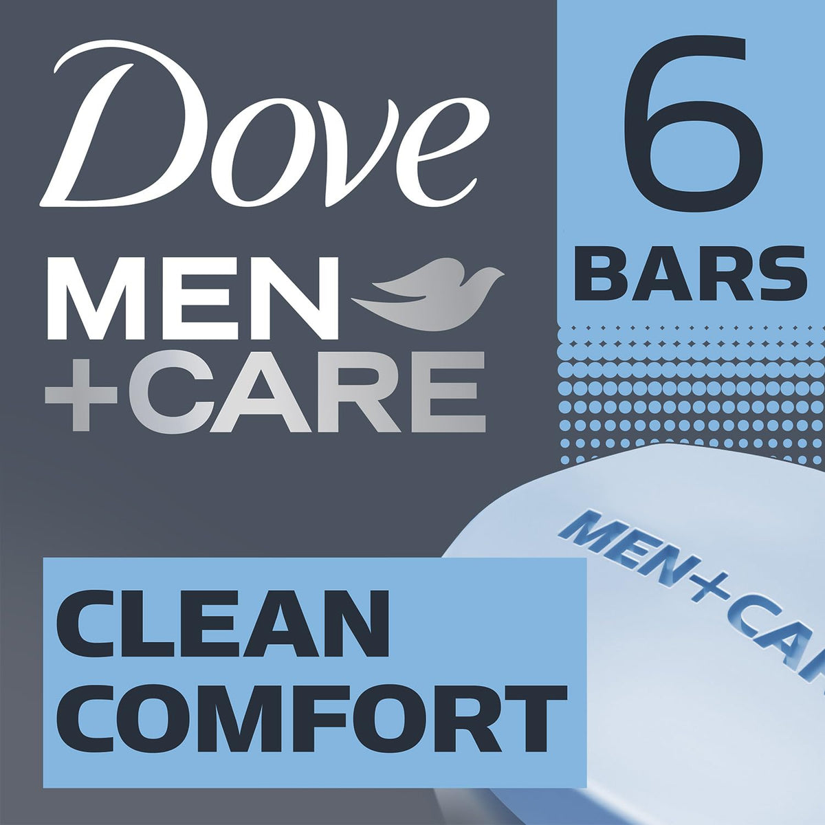 Dove Men+Care Clean Comfort soap bar close-up