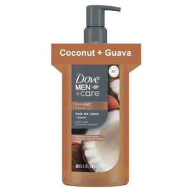 DOVE MEN + CARE Coconut + Guava Body Wash 26 oz front view