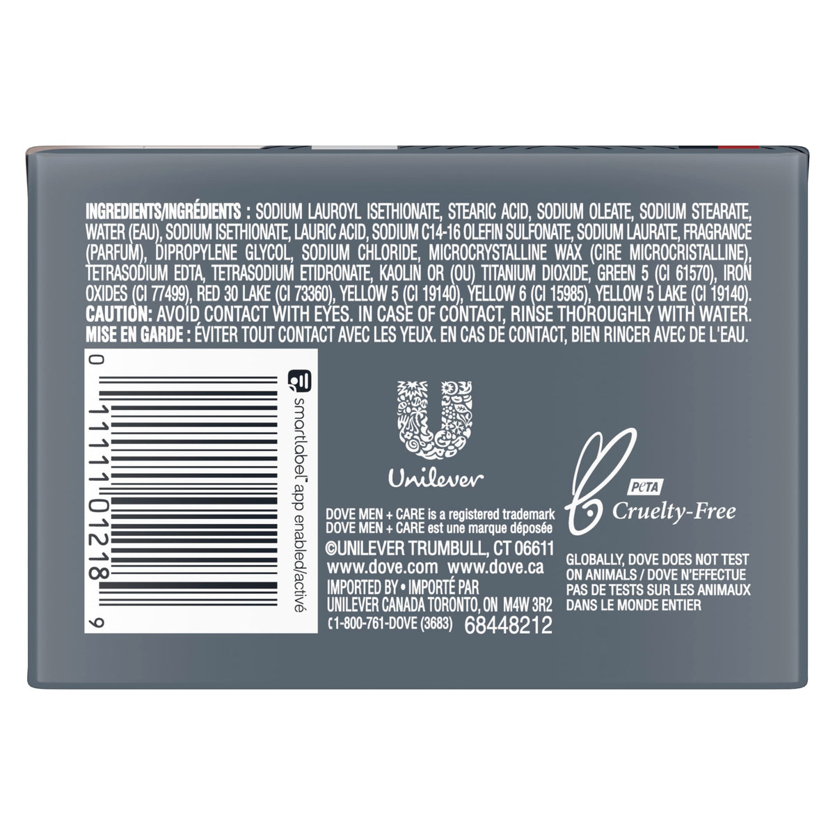 DOVE MEN + CARE Deep Clean Body Bar with moisturizing cream close-up