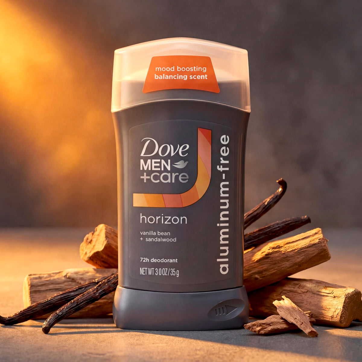DOVE MEN + CARE Deodorant Stick Vanilla Bean & Sandalwood application demonstration