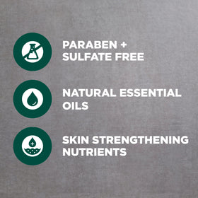 DOVE MEN + CARE Eucalyptus + Cedar Oil Body Wash label close-up
