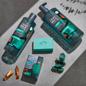 DOVE MEN + CARE Eucalyptus + Cedar Oil Body Wash pump cap