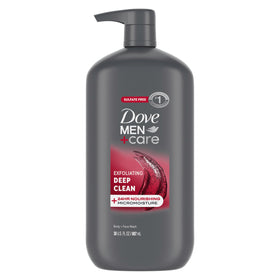 DOVE MEN + CARE Exfoliating Deep Clean Body Wash 30 oz front view