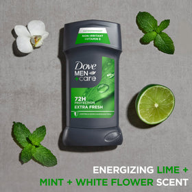 DOVE MEN + CARE Extra Fresh Antiperspirant Deodorant Stick back view