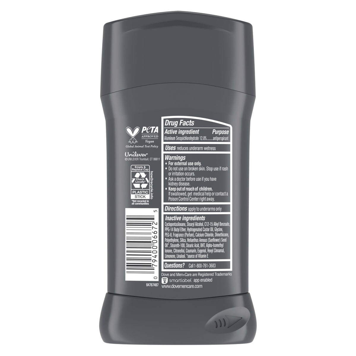 DOVE MEN + CARE Extra Fresh Antiperspirant Deodorant Stick packaging
