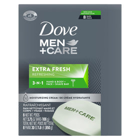 DOVE MEN + CARE Extra Fresh Body and Face Bar packaging
