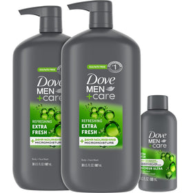 Dove Men+Care Extra Fresh body wash 30 oz front view