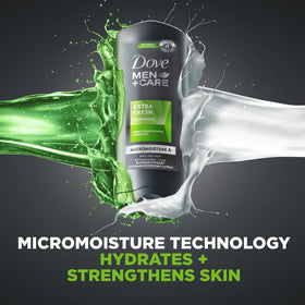 DOVE MEN + CARE Extra Fresh Body Wash texture on hand