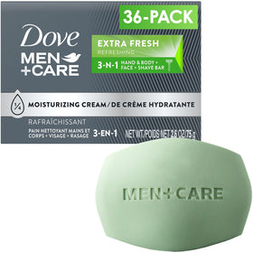 DOVE MEN + CARE Extra Fresh Soap Bar 36-Pack front view