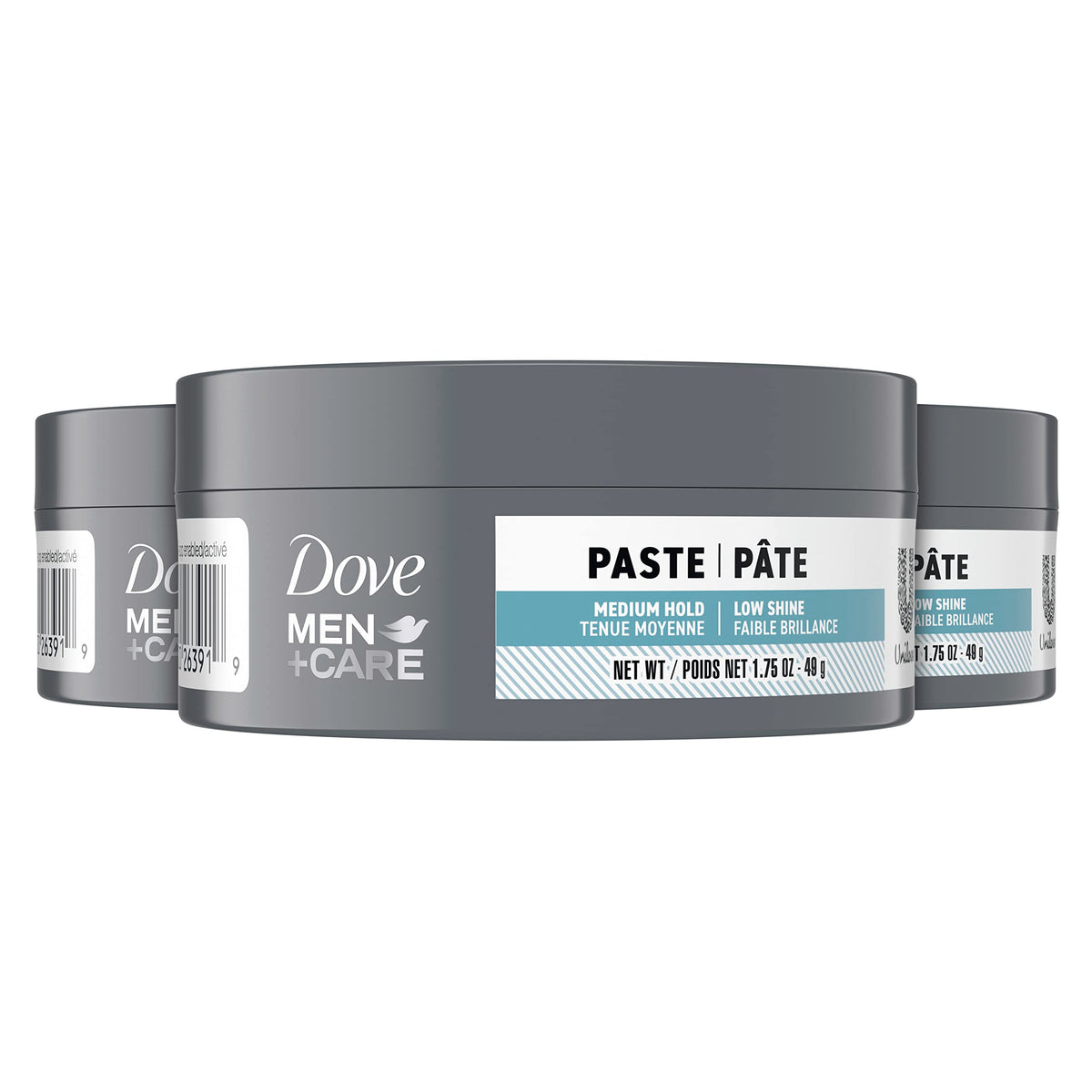 DOVE MEN + CARE Hair Styling Paste 1.75oz jar front view