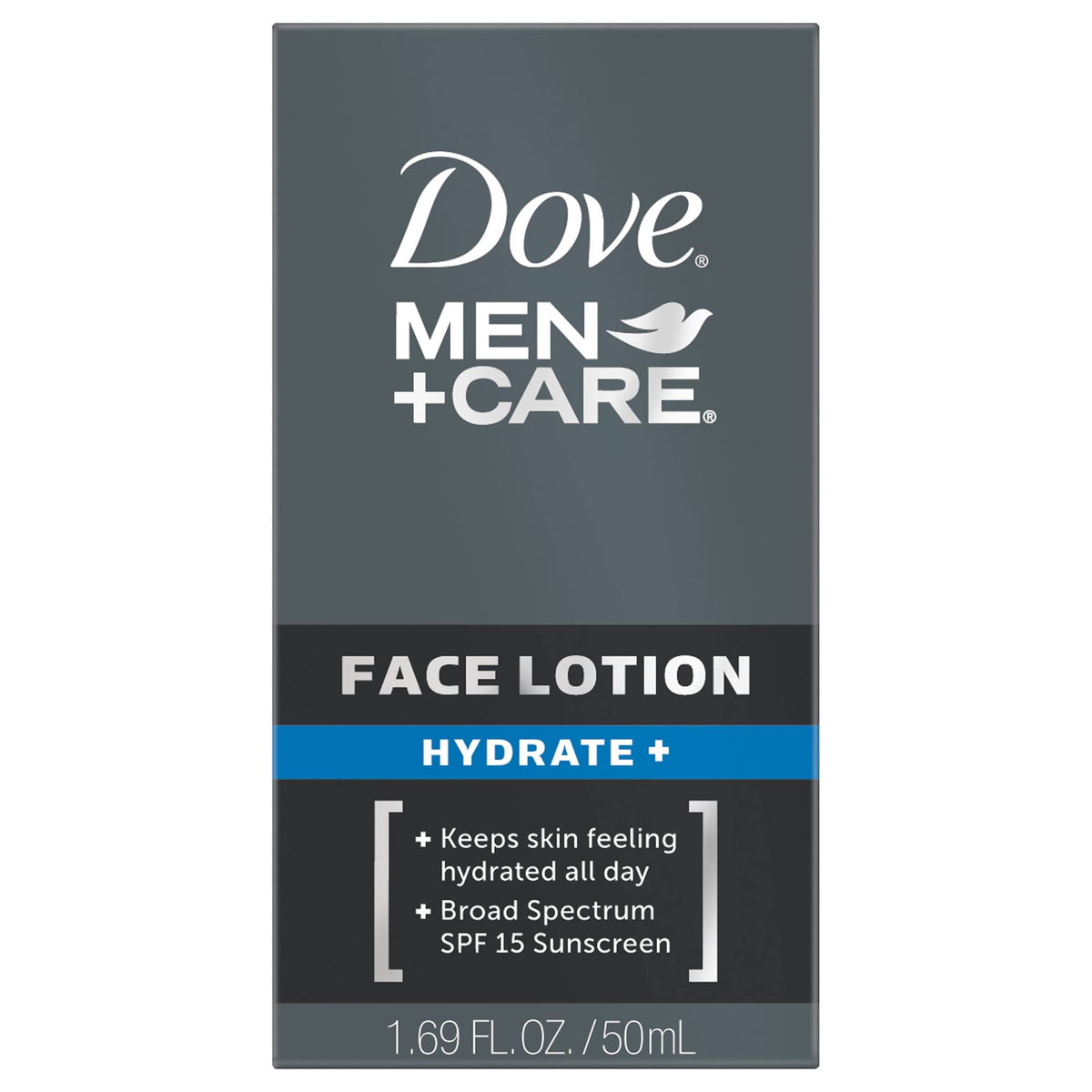 DOVE MEN + CARE Hydrate+ Face Lotion SPF 15 back view