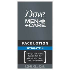 DOVE MEN + CARE Hydrate+ Face Lotion SPF 15 back view