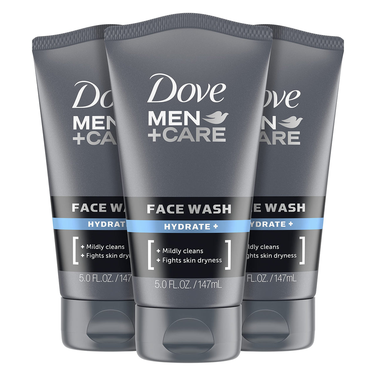DOVE MEN + CARE Hydrate Plus Face Wash 5 Oz front view