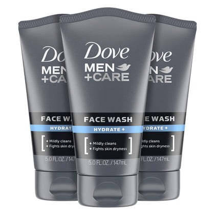 DOVE MEN + CARE Hydrate Plus Face Wash 5 Oz front view