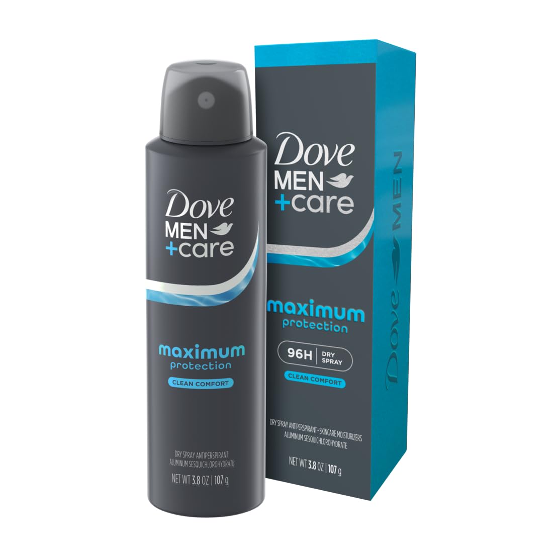 DOVE MEN + CARE Maximum Protection Spray Deodorant front view
