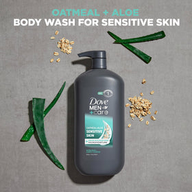 DOVE MEN + CARE Sensitive Skin Body Wash lather on skin