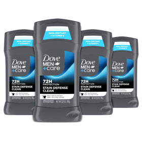 DOVE MEN + CARE Stain Defense Clean Antiperspirant Deodorant Stick front view
