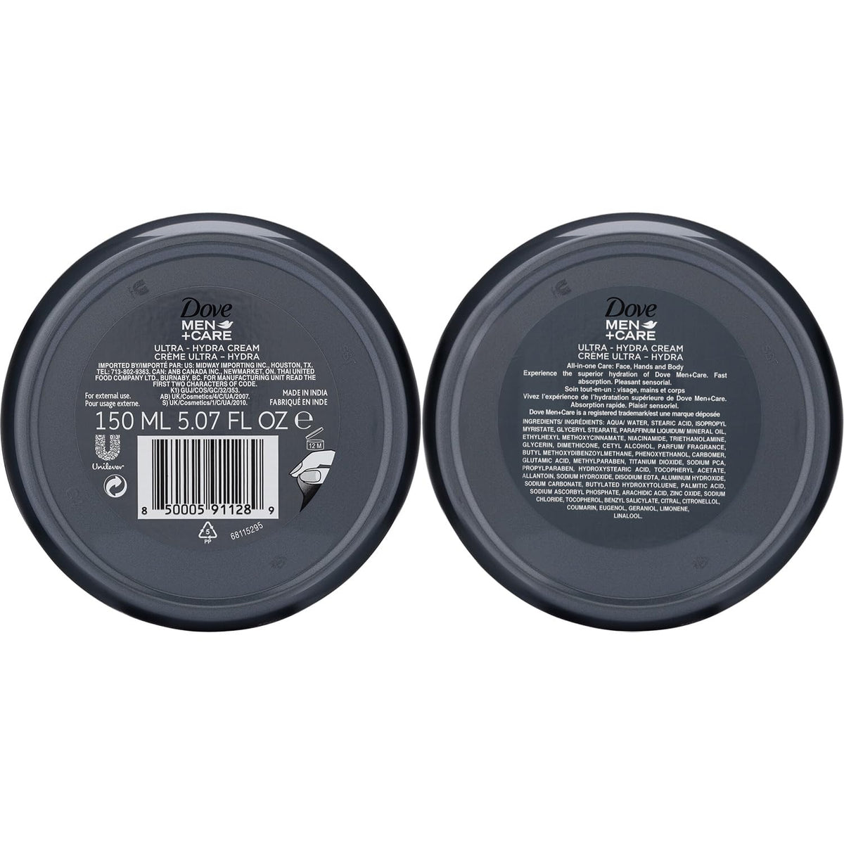 Dove Men+Care Ultra Hydra Cream jar close-up