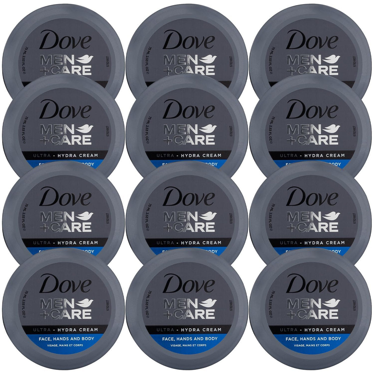 Dove Men+Care Ultra Hydra Cream Lotion front view, 2.53 Fl Oz