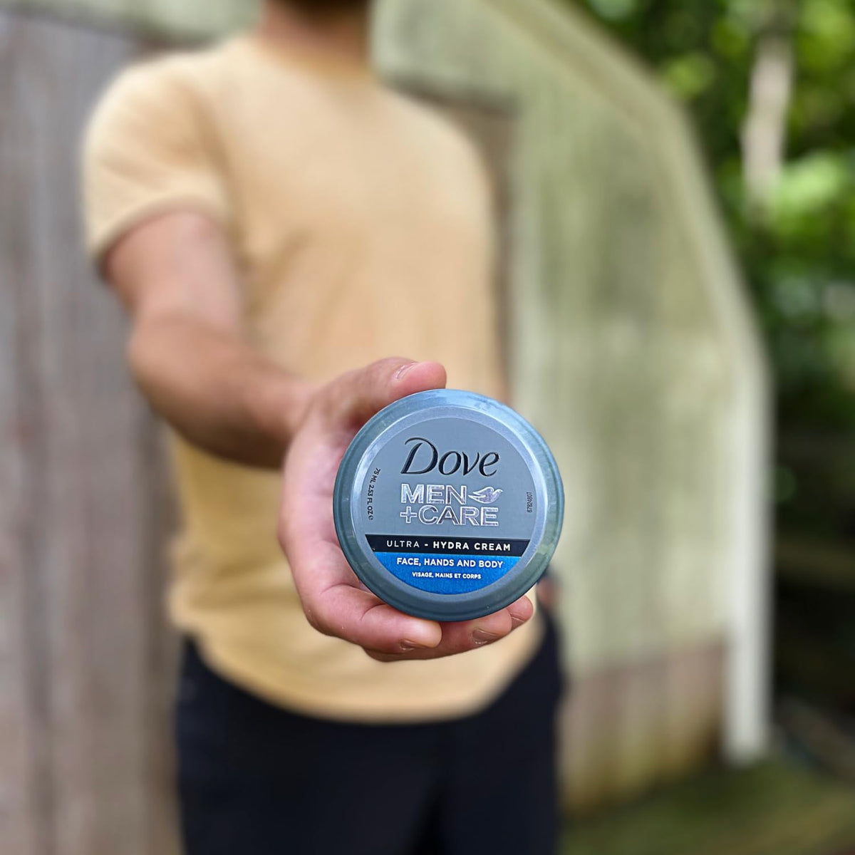 Dove Men+Care Ultra Hydra Cream Lotion in gym bag