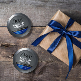 Dove Men+Care Ultra Hydra Cream Lotion with travel essentials