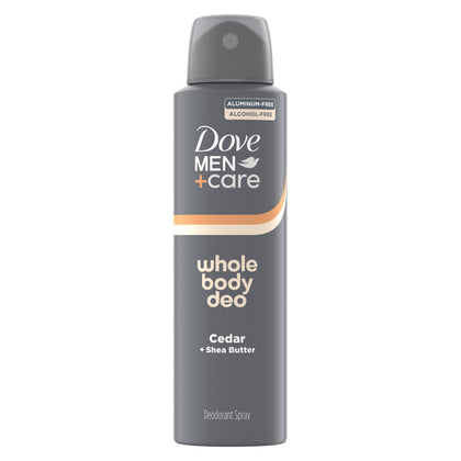 DOVE MEN + CARE Whole Body Deo Spray Cedar + Shea Butter front view