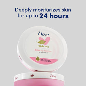 Dove Nourishing Body Care Beauty Cream jars stacked