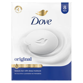Dove Original Beauty Bar Soap 8 Count packaging front view
