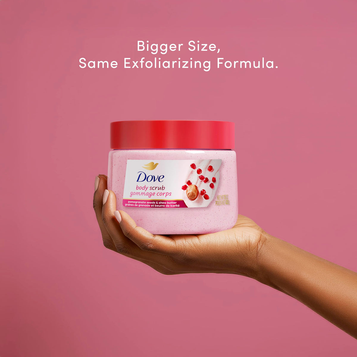 Dove Pomegranate & Shea Butter Body Scrub creamy texture close-up