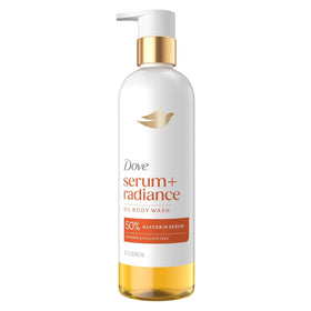 Dove Radiance Shower Oil Body Wash front view with pump