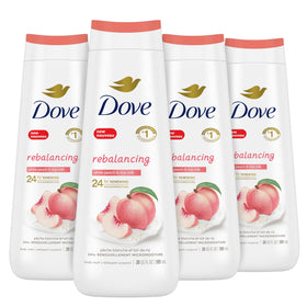 Dove Rebalancing Body Wash 4 count packaging front view