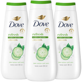 Dove Refresh Body Wash 3-Pack featuring Cucumber & Green Tea scent