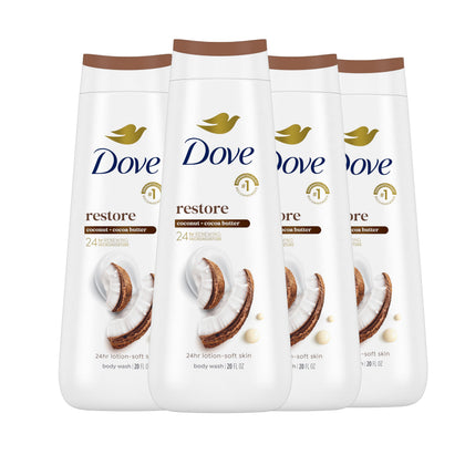 Dove Restoring Coconut & Cocoa Butters Body Wash front view