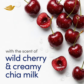 Dove Revitalizing Beauty Bar Soap Cherry & Chia Milk lathering on hands