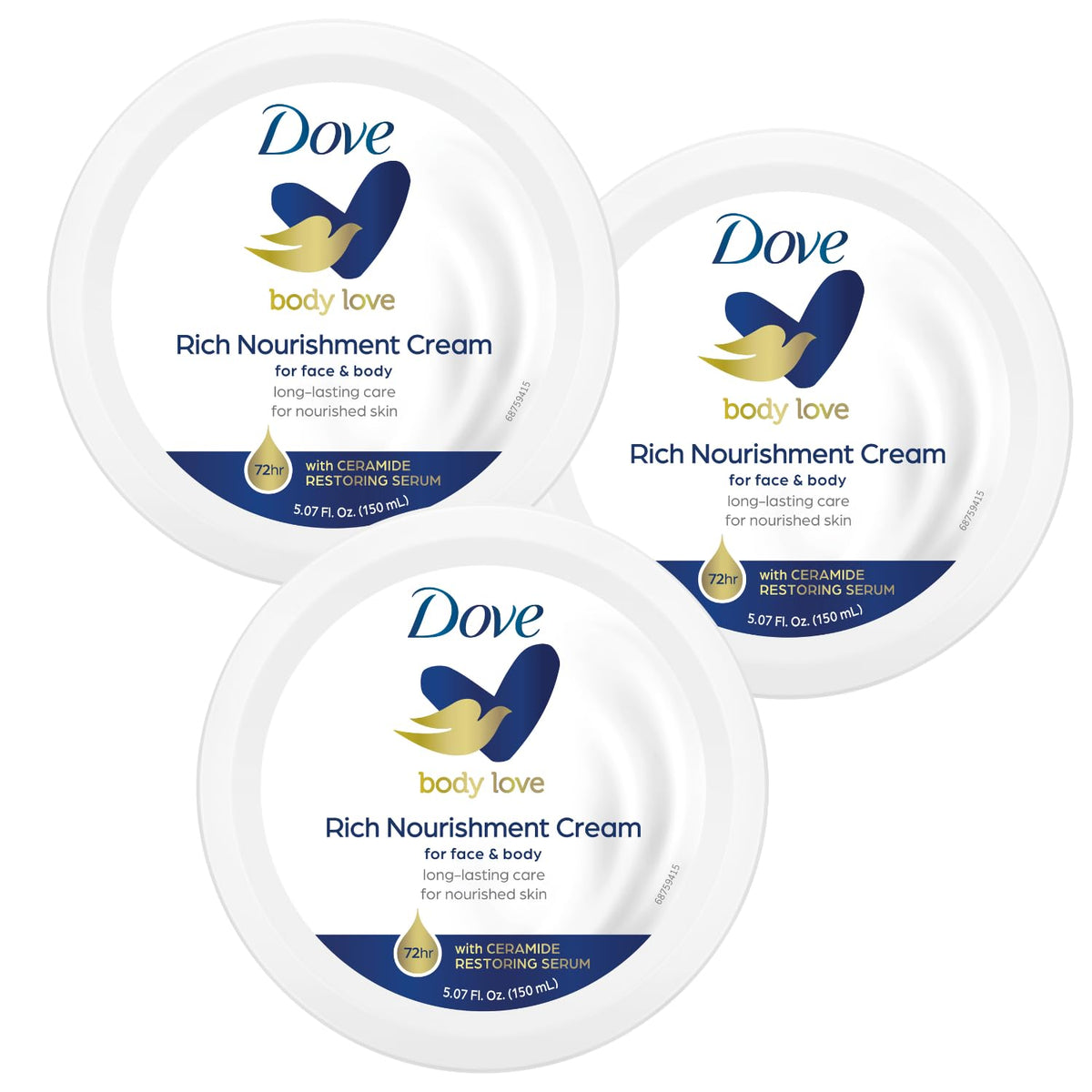 Dove Rich Nourishing Cream 5.07 Oz jar front view