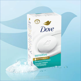 Dove Sensitive Beauty Bar Soap stacked bars