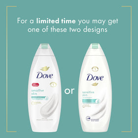 Dove Sensitive Skin Body Wash 12 oz back view